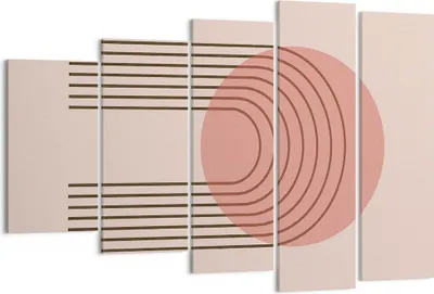 Produktbild von Bild auf Leinwand - Leinwandbild - 5 Teile - Abstraktion Minimalismus Kreide - 150x100cm - Wand Bild - Wanddeko - Wandbilder - Leinwanddruck - Bilder - Wanddekoration - Leinwand bilder EG150x100-4446