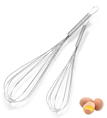 Schneebesen-Set 2er, Edelstahl, 19+24 cm, Handbesen