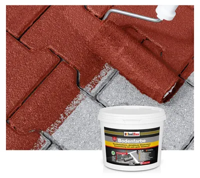 Produktbild von Isolbau Bodenfarbe Rustikalrot 4 kg Betonfarbe Bodenbeschichtung wasserfest