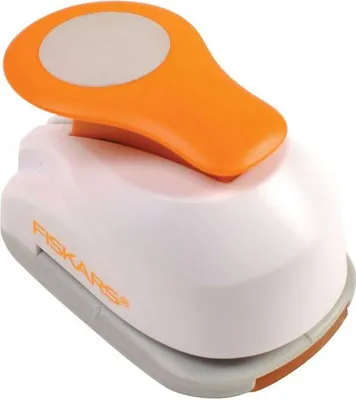 Image de FISKARS Perforateur à motif M "cercle", blanc / orange