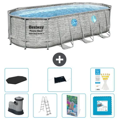 Zdjęcie produktu dla Bestway Power Steel Oval – 549 x 274 x 122 cm – zestaw 8-częściowy  S621