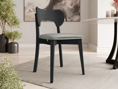 Obrázok produktu pre Čalúnená jedálenská stolička CIBOLO 3 - čierna / šedá