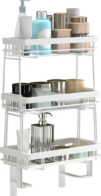 Produktbild von Heikoeco®duschregal ohne bohren  Duschablage-Aufbewahrungsregal Duschstange ohne Bohren Aufhängen Dusche Regale Zubehör 32Bx16Tx55Hcm Weiß