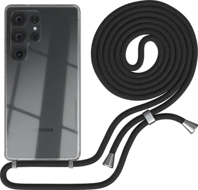 Produktbild von EAZY CASE Handykette mit Hülle für Samsung Galaxy S25 Ultra Backcover Handykette, zum Umhängen in Schwarz