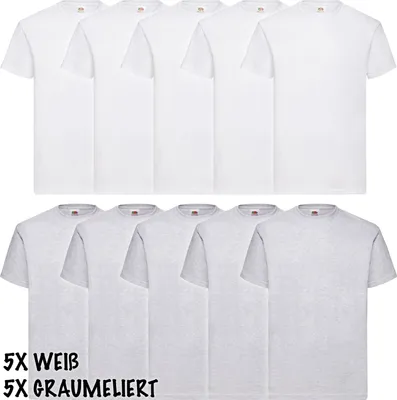 Produktbild von 10er Pack Fruit of the Loom Heavy T-Shirt, Farbe:10er Farbset A9, Größe:L