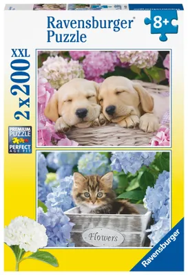 Imagen del producto de Rompecabezas Ravensburger: Perros y gatitos - 200 piezas, recomendado para mayores de 8 años