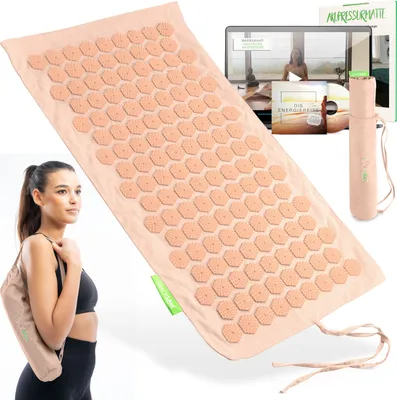 Produktbild von BACKLAxx ® Akupressurmatten Set To-Go "Original", Akupunktur Matte mit Stacheln zur Massage und Entspannung von Nacken und Schulter, Massagematte Rück