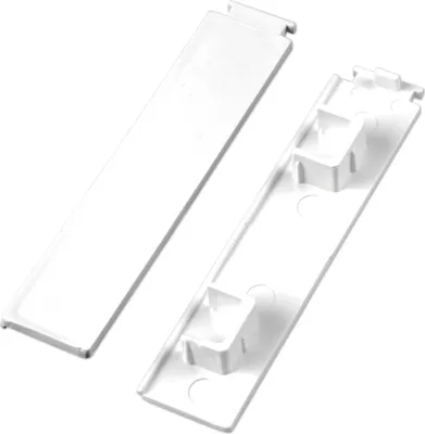 Produktbild von Endkappen für Gardinenschiene 3-läufig (2er-Pack) Seitendeckel Abschlusskappen aus robustem Kunststoff zum Abschluss der Vorhangschiene