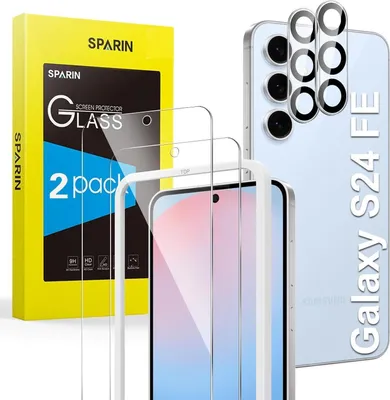 Immagine prodotto di SPARIN Samsung Galaxy S24 FE blindato vetro protettivo 6,7 pollici HD chiaro bolle antigraffio