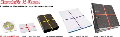 Immagine prodotto di Läufer50907 Läufer X-Band im Karton - 100 g, 100 x 11 mm, bunt sortiert