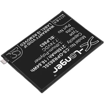 Image de TECHTEK Batterie compatible avec [Oppo] CPH2235, Reno6 remplace BLP863