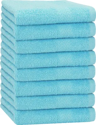 Produktbild von Betz 8 Stück Handtücher 50x100 cm PREMIUM 100% Baumwolle Farbe: türkis