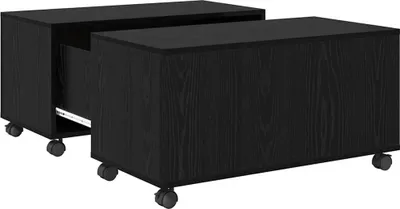 Image de Table basse en chêne noir 75 X 75 X 38 Cm Lumarko
