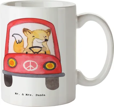 Produktbild von Mr. & Mrs. Panda Tasse Fahrlehrer Herz - Weiß - Geschenk, Kaffeepott, Kaffeebecher, Fahrschule, Roadtrip, Autofahrt, Trinkbecher, haferl, Führerscheinprüfung, Autourlaub