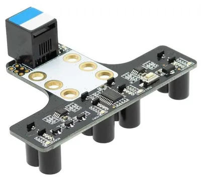 Produktbild von Makeblock RGB-Linienfolger V1, 4 RGB-LEDs, 4 Fotodioden, RJ25 Anschluss, I2C, 5 V DC