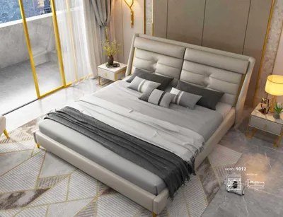 Obrázek produktu pro ložnice manželská postel 180x200cm kůže  hotelové postele rám postele