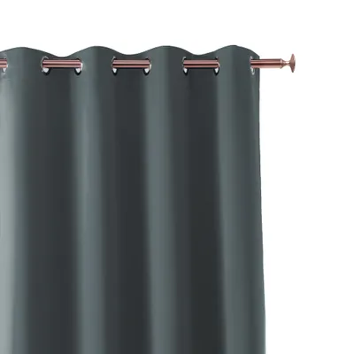 Produktbild von Vorhang Dunkelgrau 140x250 cm mit Ösen ROOM99 Aura, 1 Stück Gardine