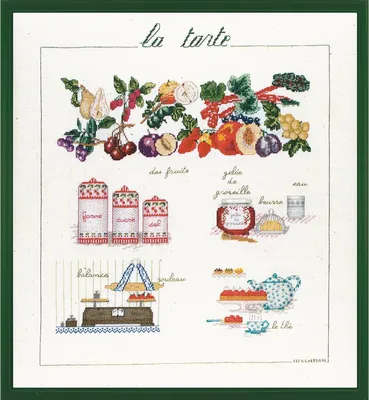 Produktbild von Le Bonheur des Dames "Pie" Kreuzstich-Stickset, 40x46cm