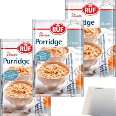 Produktbild von RUF Porridge Classic 3er Pack (3x65g Beutel) + usy Block