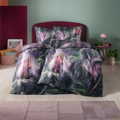 Produktbild von Estella Mako-Satin Bettwäsche Kendra aubergine 135x200 cm + 80x80 cm