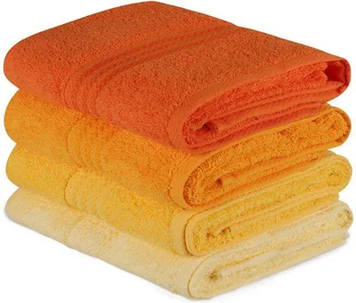 Produktbild von Handtuch Set 4-teilig, 50 x 90 cm, 100% Baumwolle, Gelb