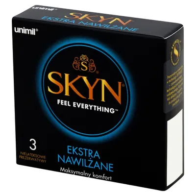Obrázok produktu pre Prezerwatywy Skyn Extra Nawilżane 3 sztuki