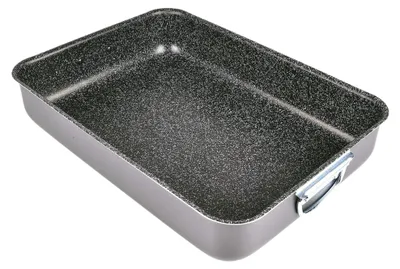 Imagen del producto de Alluflon Tradizione Italia: Bandeja para asar, recipiente para hornear, molde para lasaña, molde para pan, de aluminio, 25 x 18 cm, modelo 0008021125