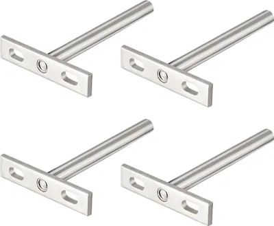 Produktbild von 5 Paar schwebende Regalhalterungen für Wandboard, Schweberegalunsichtbar | Holzregalhalter 4-Zoll - Regalträger unsichtbar für Hängeregal Bücherregal | 96mm Tablarträger verdeckt - T-Regalhalterung