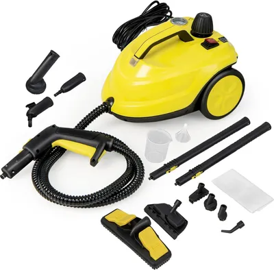 Produktbild von 2000W Dampfreiniger mit 13 Zubehör, Bodendampfreiniger bis zu 160°C & 108m², Handdampfreiniger mit 1,8L Tank & verlängerbare Bediengriff für Teppiche, Boden