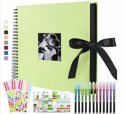 Zdjęcie produktu dla DazSpirit DIY Scrapbook Album für Erinnerungen, Schwarz