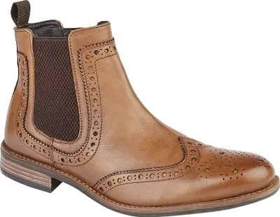 Image de Bottes perforées pour hommes Roamers avec empiècements élastiques DF1666 (45 EU) (Marron clair)