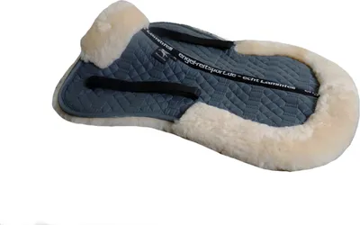 Produktbild von Engel Reitsport Lammfell Sattelkissen (Sakis2) Grau Med./Natur M (16 - 17,5 Inch) 56cm