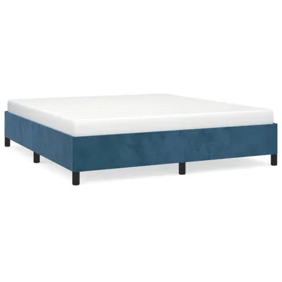 Immagine prodotto di Giroletto senza Materasso Blu Scuro 160x200 cm in Velluto