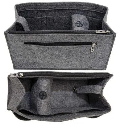 Productafbeelding van DuneDesign Handtassen Organizer - vilten Tasinzet Binnenzak grijs