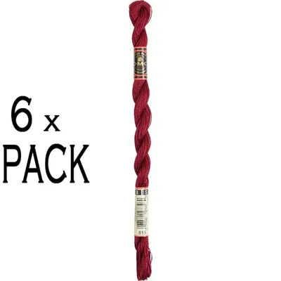 Immagine prodotto di 6x filato perline DMC misura 8, 25 m, 115AR/8-815, PU