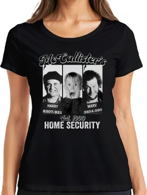Produktbild von McCallister's Home Security Harry Marv Kevin - Weihnachten Christmas Xmas Damen T-Shirt, Schwarz, XL