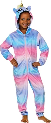 Produktbild von Einhorn-Verkleidung, Kinderkostüm, Kinder-Onesie mit Kapuze 3-4 Jahre
