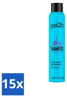 Produktbild von 15 x Got2B Fresh & Fabulous Volume Trockenshampoo - 200 ml - Vorteilspackung - 15 Stücke