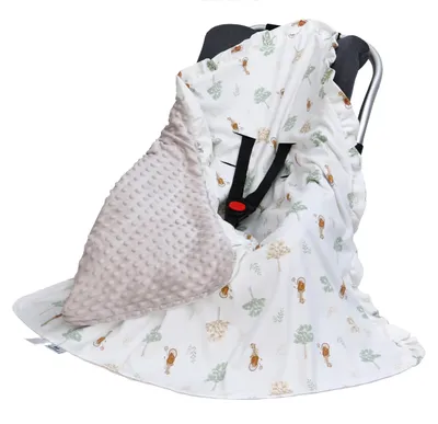 Productafbeelding van Wiegdeken - Babydeken - Inbakerdeken - Kinderwagen en autostoeltje - 90 x 90 cm