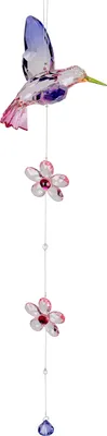 Produktbild von formano 2er Set Girlande Kolibri mit Blumen 18 x 50 cm - Fensterdeko Hänger bunt