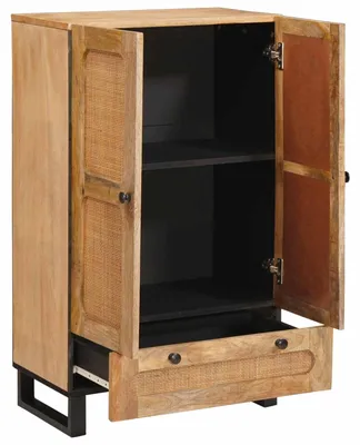 Image de vidaXL Highboard avec rangement Marron 40 x 33 x 110 cm Bois massif de manguier