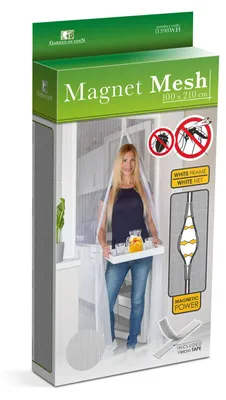 Produktbild von Delight - Fliegengitter - Magnetisch - Weiß - Selbstklebend und mit Reißnägeln