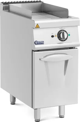 Obrázek produktu pro Expondo Royal Catering Elektrická grilovací deska – 5,4 kW – rýhovaná – spodní skříňka – 40 x 70 cm – řada Pro 730 –