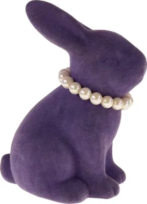 Produktbild von Werner Voß GmbH Hase mit Perlenkette violett 9,2x6,5x13cm