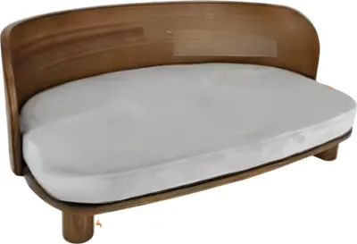 Zdjęcie produktu dla Podwyższone legowisko dla kota – 64 cm – sofa dla kota – drewniane krzesło dla kota do wnętrz – fotel wypoczynkowy dla kotów, szczeniąt lub małych zwierząt