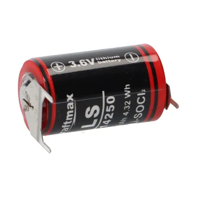 Produktbild von Kraftmax Li 3,6V Batterie mit Pins ++/- LS14250 1/2 AA