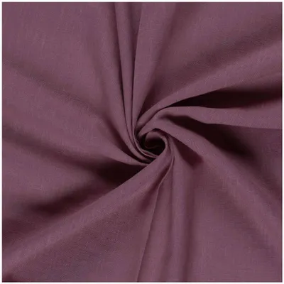 Halbleinen Stoff in Mauve drapiert, weicher Leinen-Baumwollstoff für Sommerkleidung und Kissen.