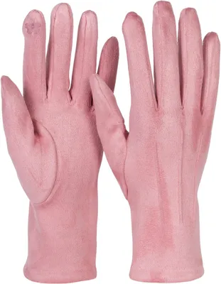 Produktbild von styleBREAKER Damen Touchscreen Handschuhe Einfarbig mit Ziernähten, warme Fingerhandschuhe, Winter 09010043