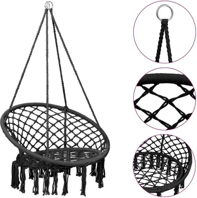 Obrázok produktu pre Závesná hojdačka 80 cm antracitová