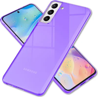 Produktbild von NALIA Klare Neon Handyhülle für Samsung Galaxy S22 Plus, Durchsichtig Bunt Leuchtend Anti-Gelb, Dünne Robuste Schutzhülle Cover Case Lila